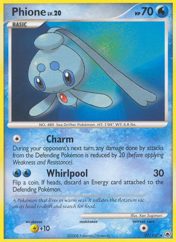 Phione #27 Majestic Dawn Pokemon card