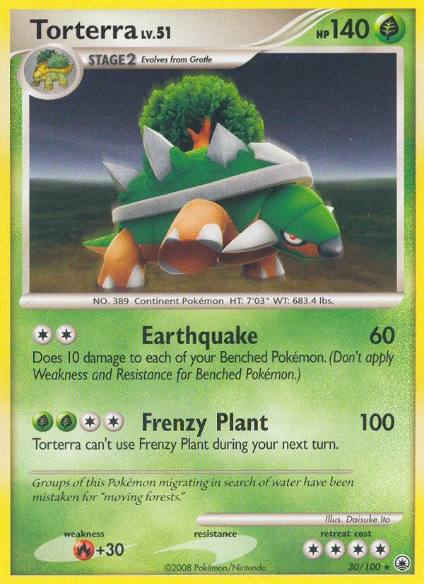 Torterra #30 Majestic Dawn Pokemon card