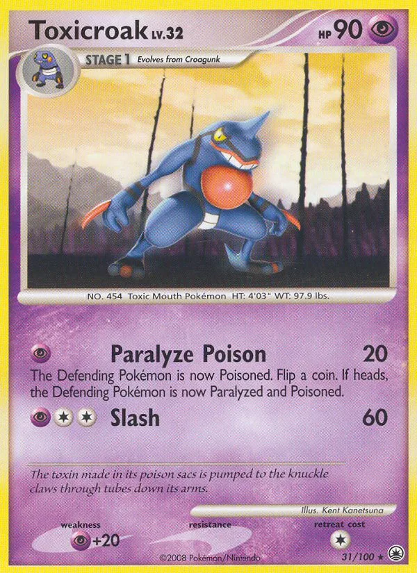 Toxicroak #31 Majestic Dawn Pokemon card