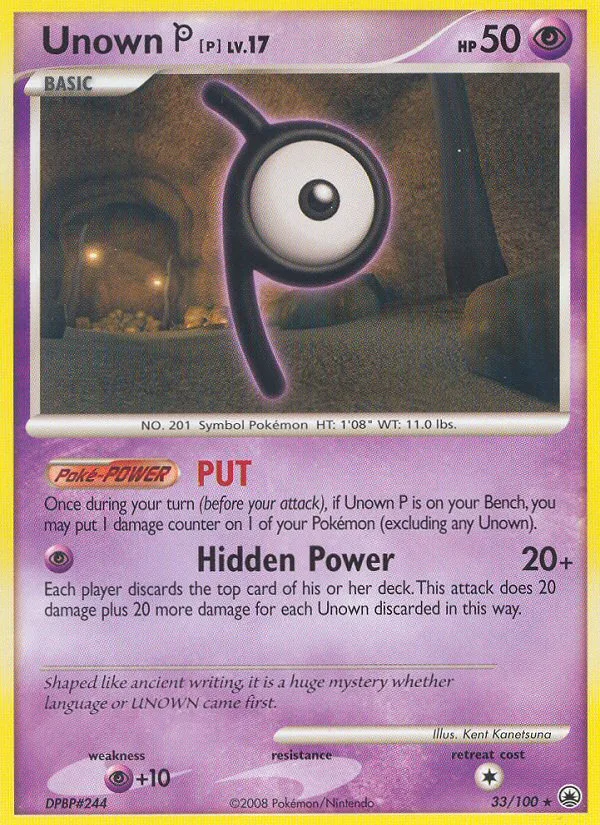 Unown [P] #33 Majestic Dawn Pokemon card