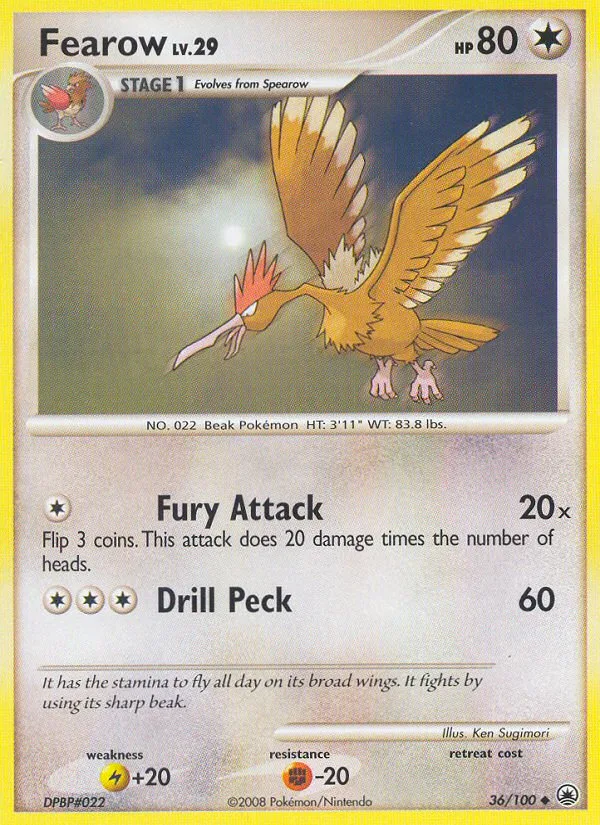 Fearow #36 Majestic Dawn Pokemon card