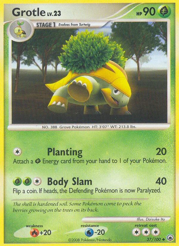 Grotle #37 Majestic Dawn Pokemon card