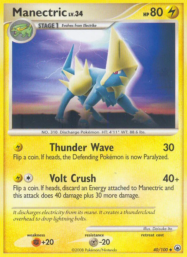 Manectric #40 Majestic Dawn Pokemon card