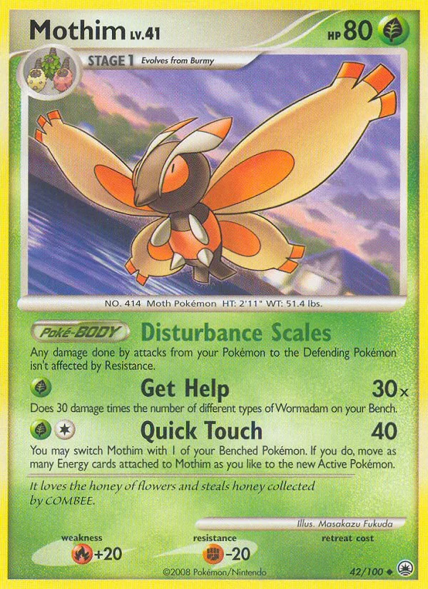 Mothim #42 Majestic Dawn Pokemon card