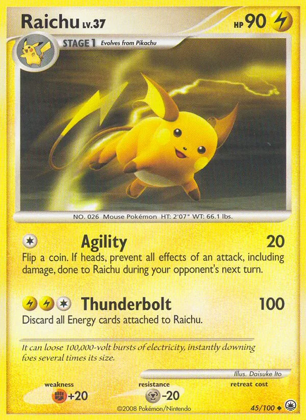 Raichu #45 Majestic Dawn Pokemon card