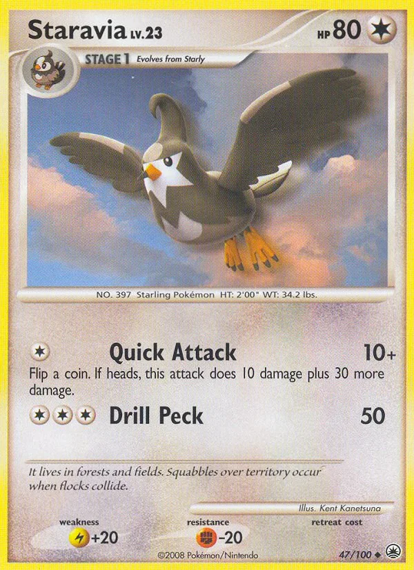 Staravia #47 Majestic Dawn Pokemon card