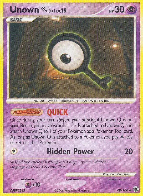 Unown [Q] #49 Majestic Dawn Pokemon card