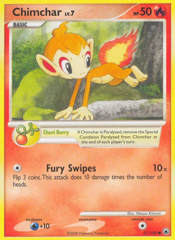 Chimchar #57 Majestic Dawn Pokemon card