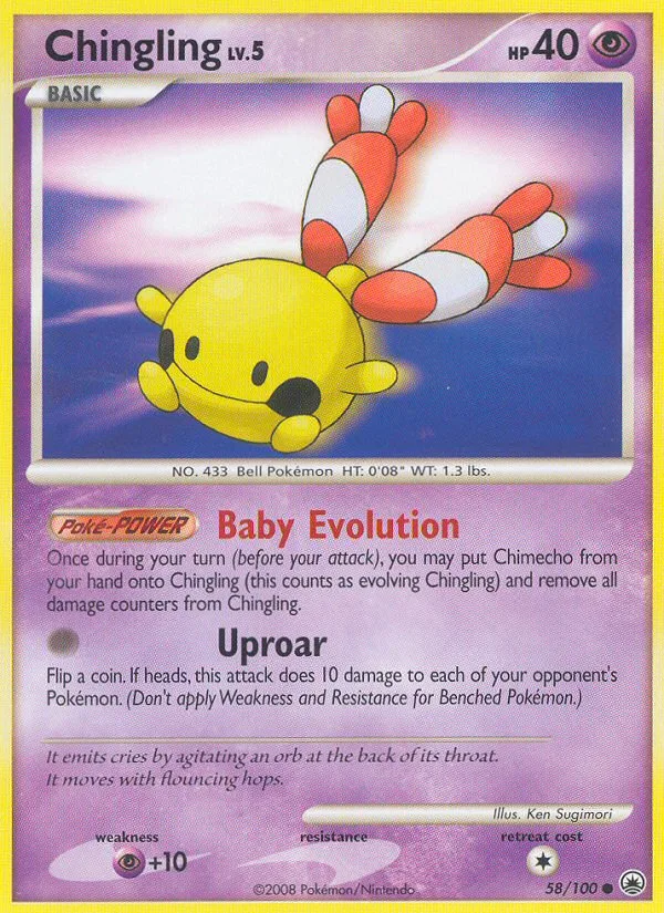 Chingling #58 Majestic Dawn Pokemon card