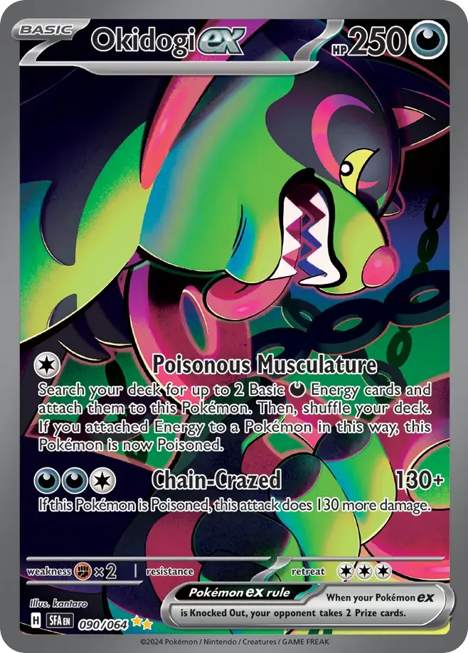 Okidogi ex #90 Shrouded Fable Pokemon card