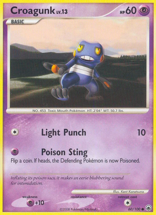 Croagunk #60 Majestic Dawn Pokemon card