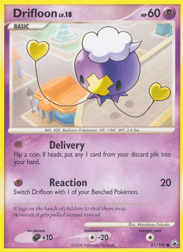 Drifloon #61 Majestic Dawn Pokemon card