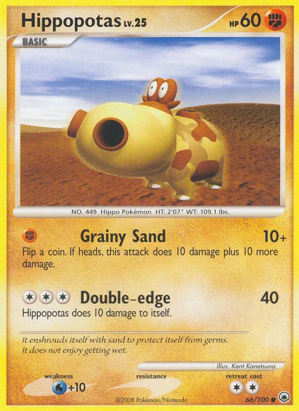 Hippopotas #66 Majestic Dawn Pokemon card