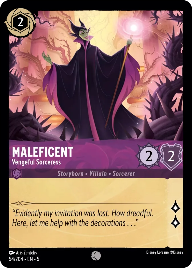 Maleficent #54 Shimmering Skies Disney Lorcana card
