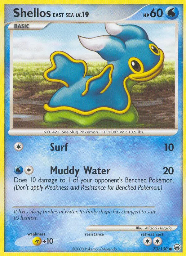 Shellos East Sea #73 Majestic Dawn Pokemon card