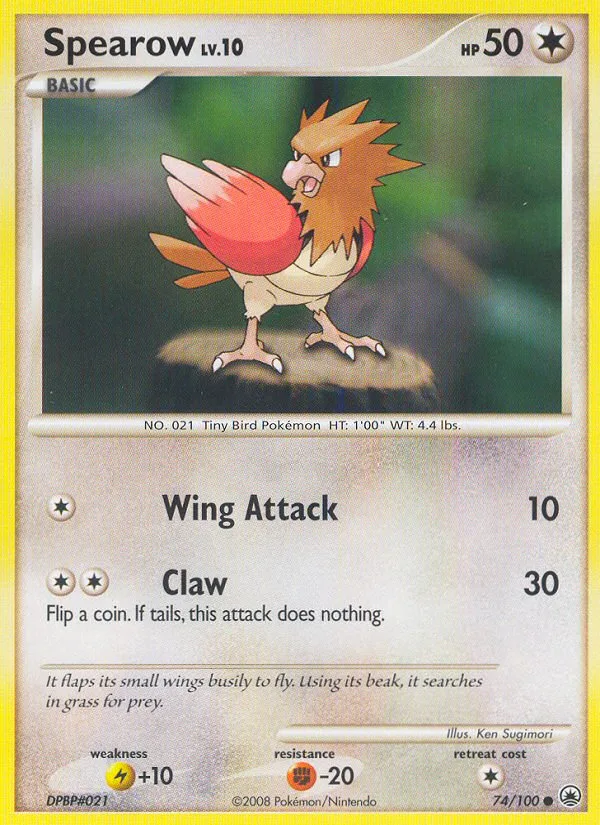 Spearow #74 Majestic Dawn Pokemon card