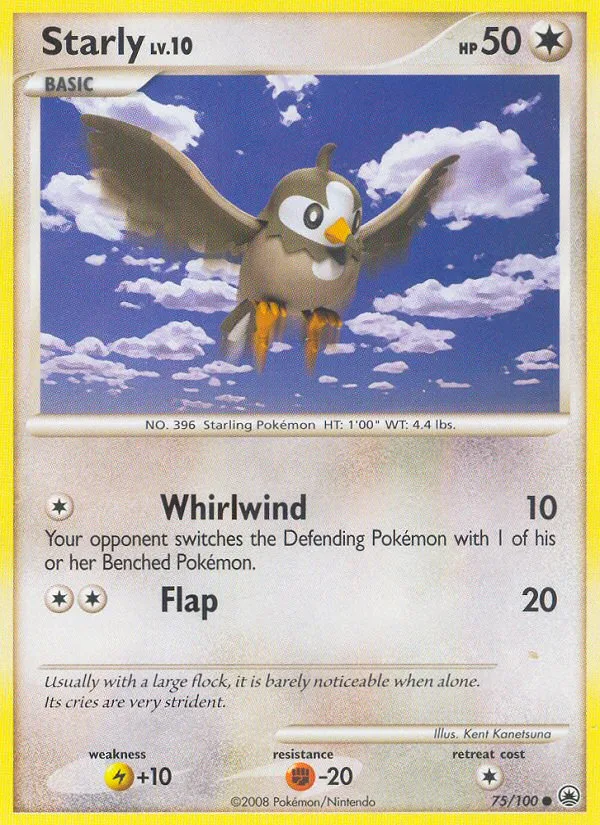 Starly #75 Majestic Dawn Pokemon card