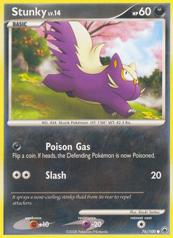 Stunky #76 Majestic Dawn Pokemon card