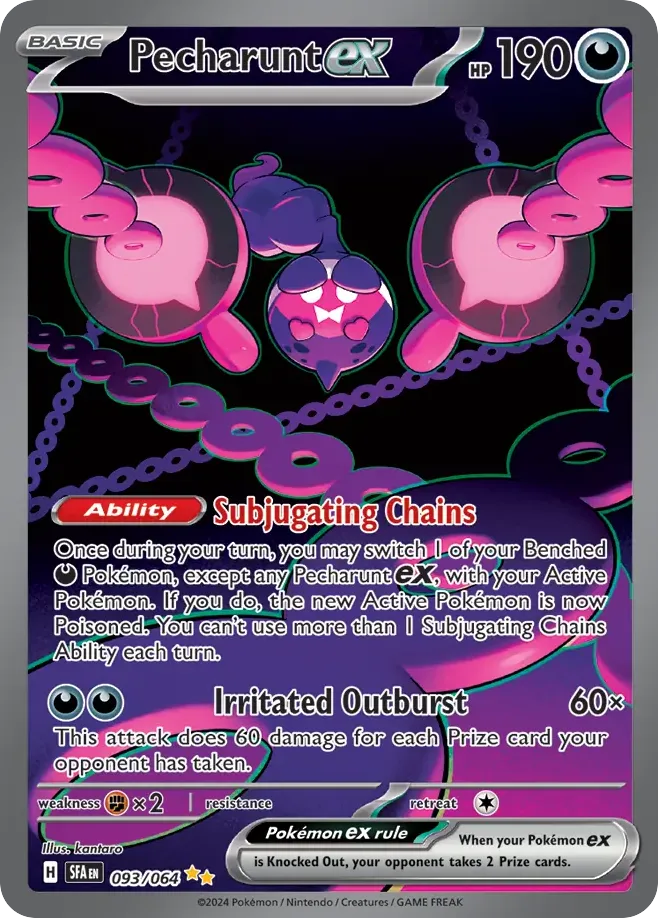 Pecharunt ex #93 Shrouded Fable Pokemon card