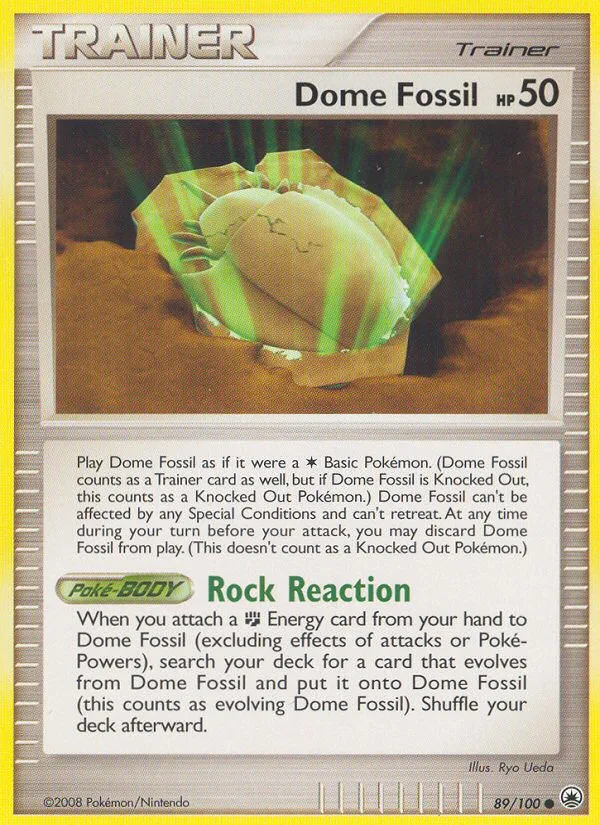 Dome Fossil #89 Majestic Dawn Pokemon card