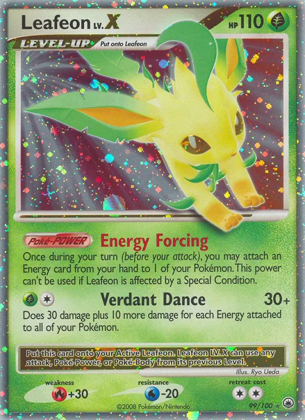 Leafeon LV.X #99 Majestic Dawn Pokemon card