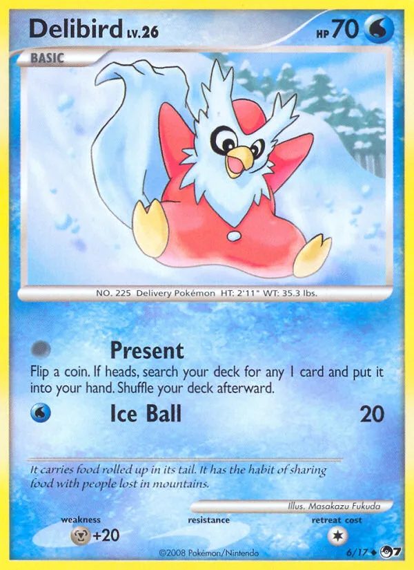 Delibird #6 POP Series 7 Pokemon card