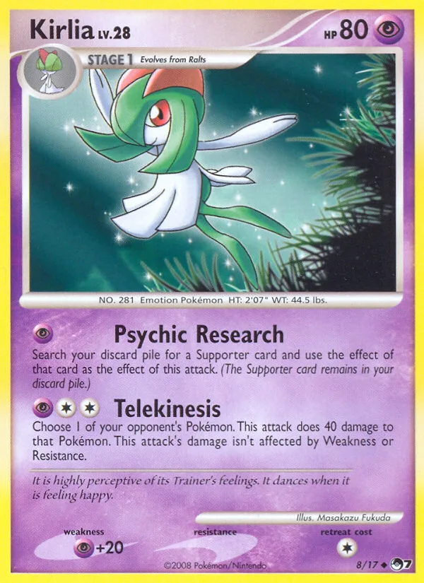 Kirlia #8 POP Series 7 Pokemon card