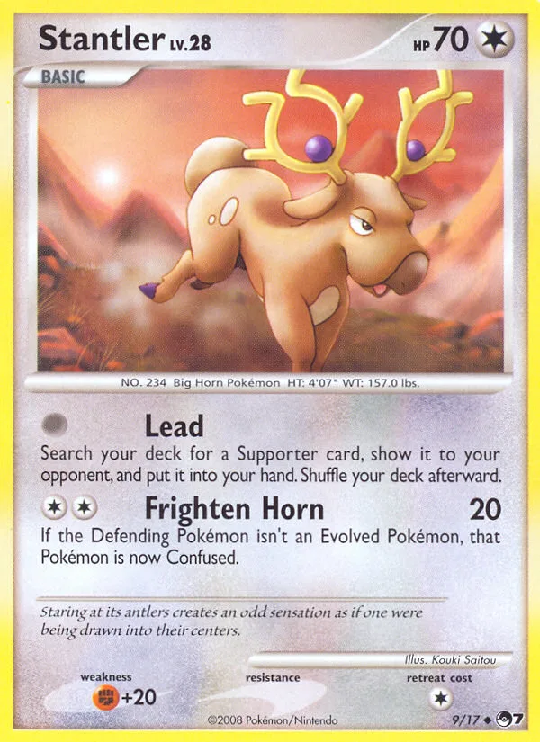 Stantler #9 POP Series 7 Pokemon card