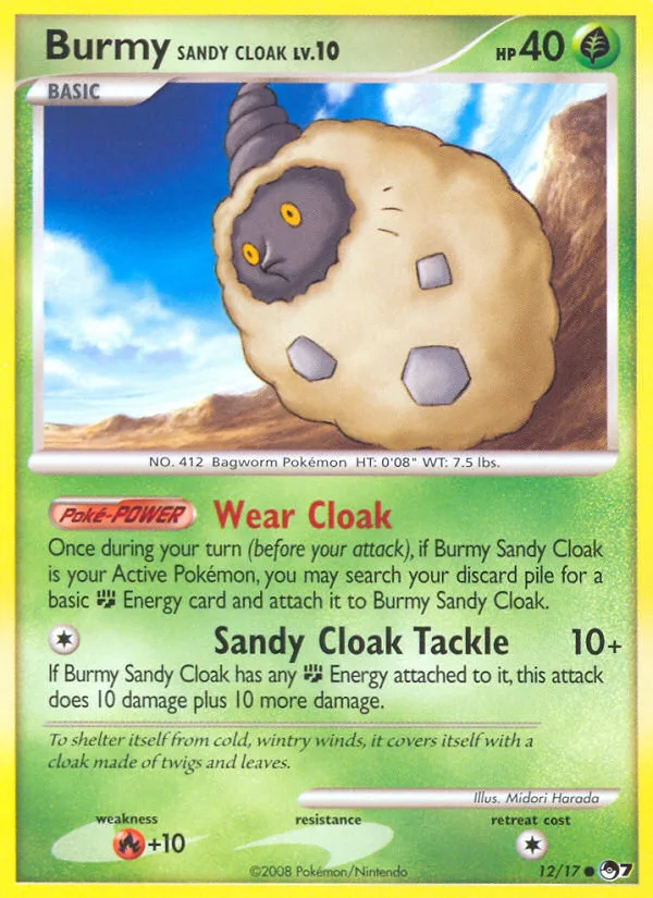 Burmy Sandy Cloak #12 POP Series 7 Pokemon card