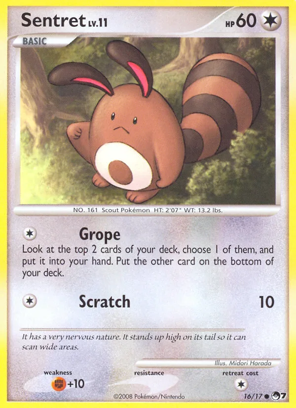Sentret #16 POP Series 7 Pokemon card