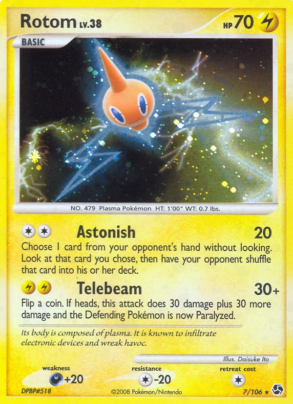 Rotom #7 Great Encounters Pokemon card