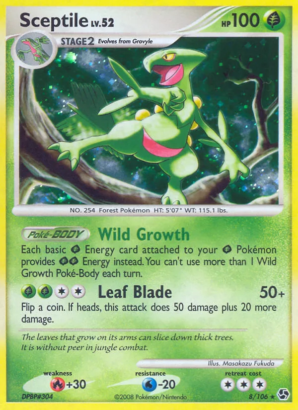 Sceptile #8 Great Encounters Pokemon card