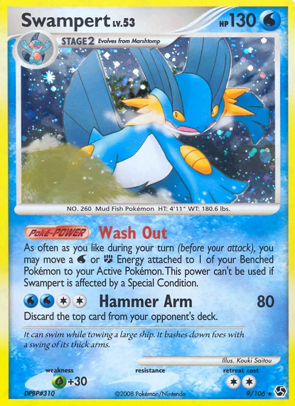 Swampert #9 Great Encounters Pokemon card