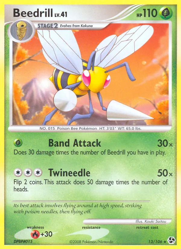 Beedrill #13 Great Encounters Pokemon card
