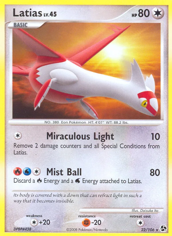 Latias #22 Great Encounters Pokemon card