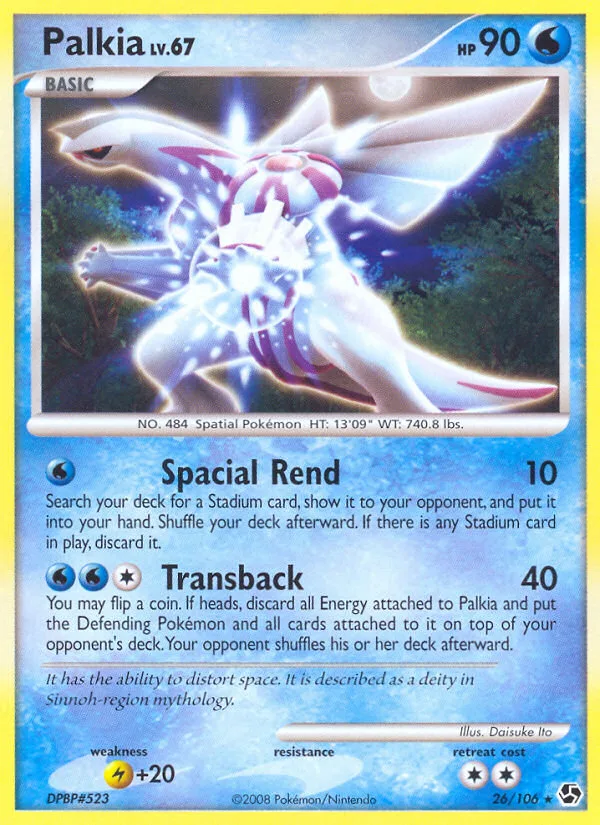 Palkia #26 Great Encounters Pokemon card