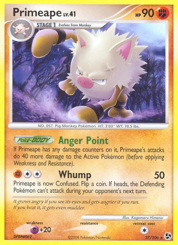 Primeape #27 Great Encounters Pokemon card