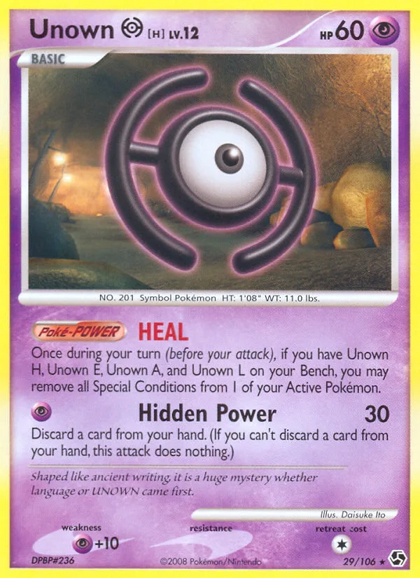 Unown [H] #29 Great Encounters Pokemon card