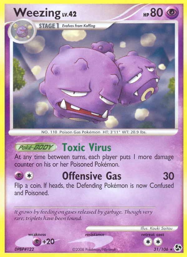 Weezing #31 Great Encounters Pokemon card