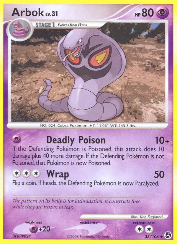 Arbok #33 Great Encounters Pokemon card