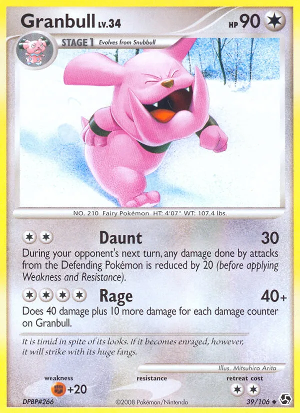 Granbull #39 Great Encounters Pokemon card