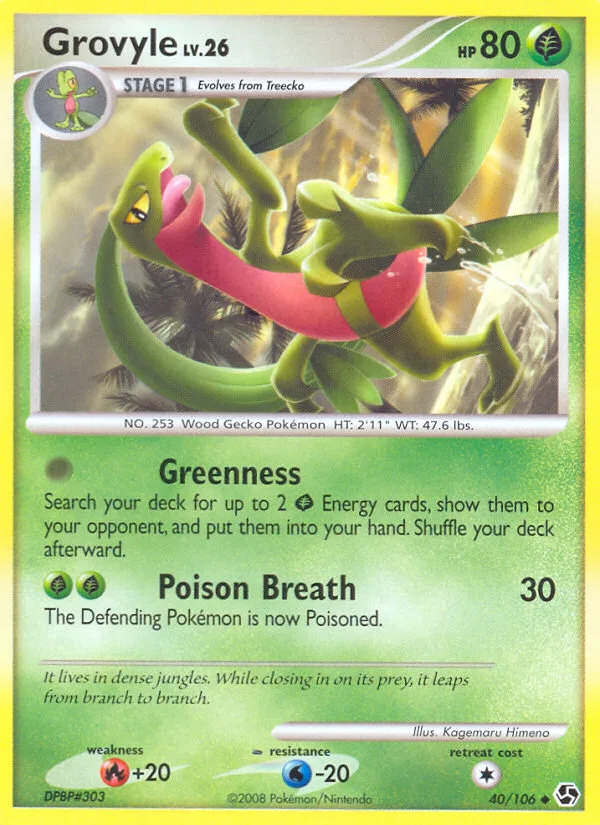 Grovyle #40 Great Encounters Pokemon card