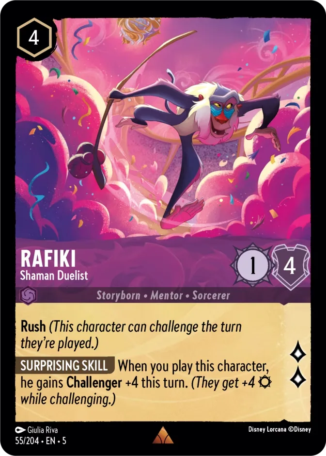 Rafiki #55 Shimmering Skies Disney Lorcana card
