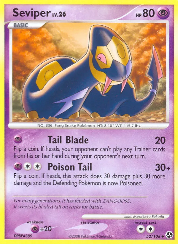Seviper #52 Great Encounters Pokemon card