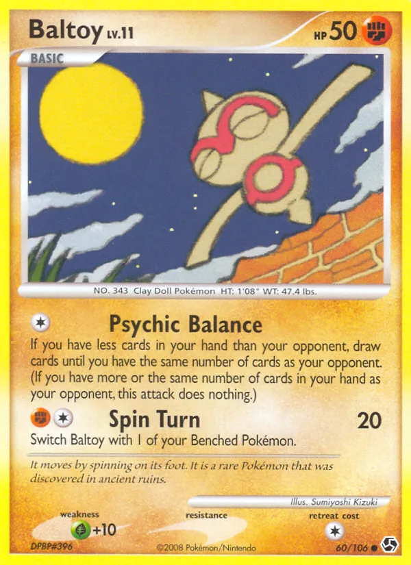 Baltoy #60 Great Encounters Pokemon card