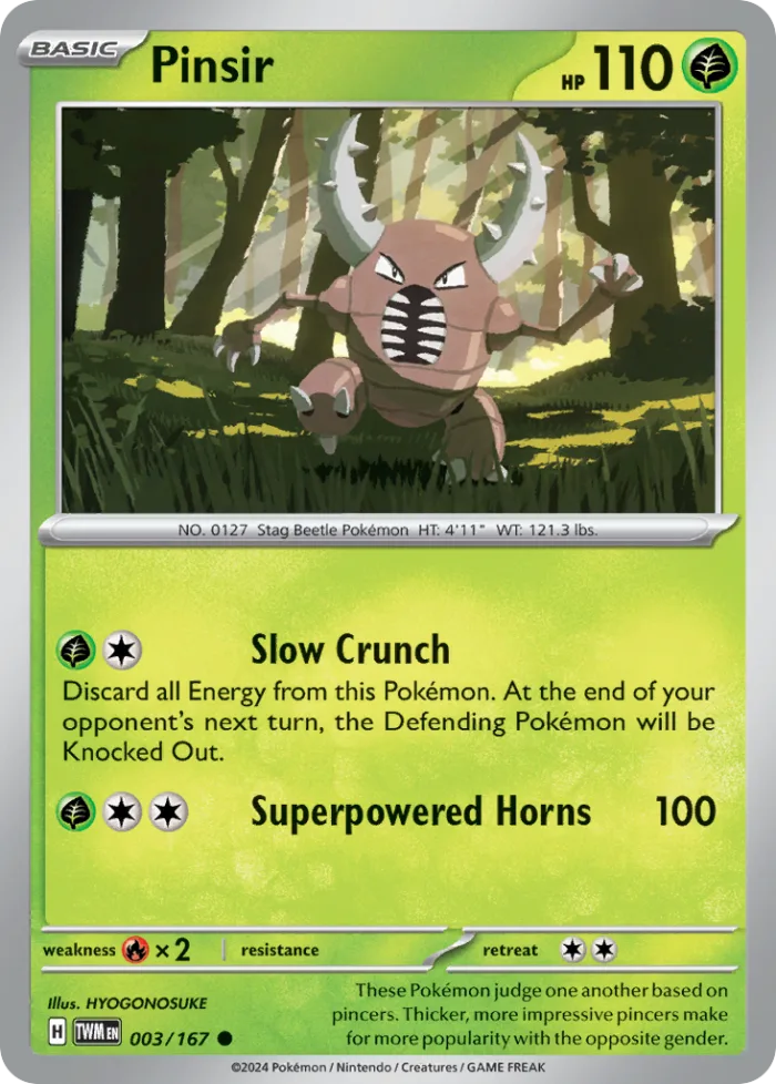 Pinsir #3 Twilight Masquerade Pokemon card