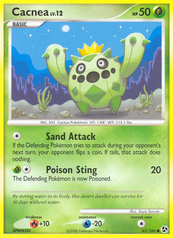Cacnea #62 Great Encounters Pokemon card