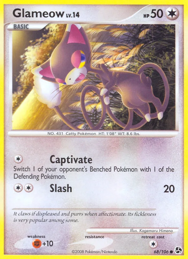 Glameow #68 Great Encounters Pokemon card