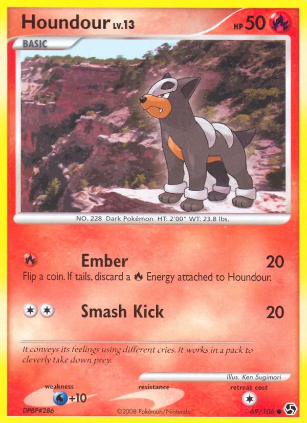 Houndour #69 Great Encounters Pokemon card