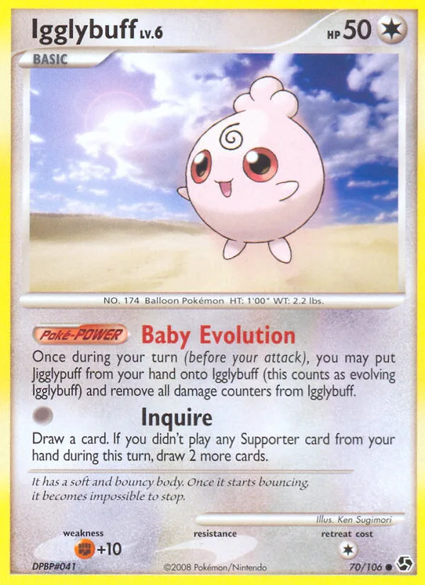 Igglybuff #70 Great Encounters Pokemon card